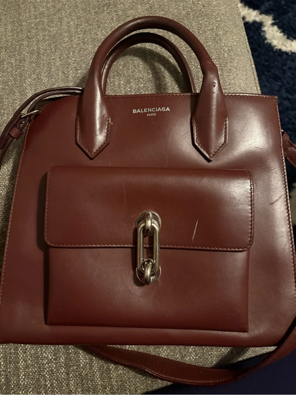 Balenciaga burgundy Satchel